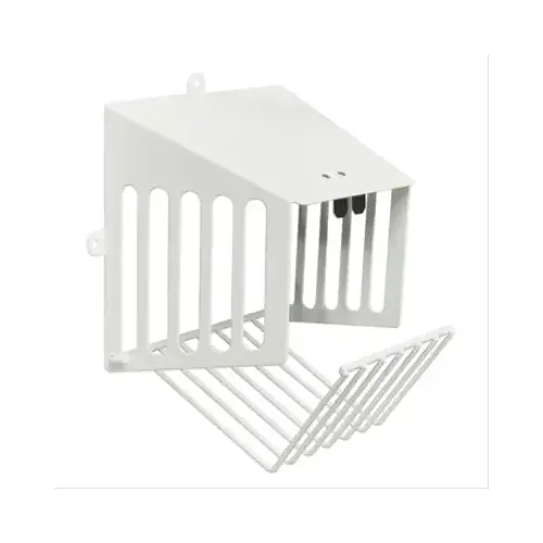 Exclusion Dryer Vent Guard, White Zinc/Steel, 6 In.