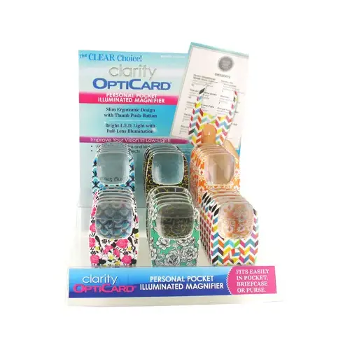 Clarity Opticard Personal Pocket Illminated Magnifier