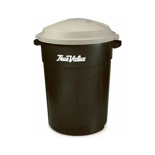 Trash Can, Evergreen with True Value Logo, 32-Gallons - pack of 8 Trash Can, Evergreen with True Value Logo, 32-Gallons - pack of 8