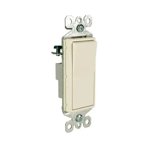 Illuminated Decorator Light Switch, 15A 120VAC, Light Almond Illuminated Decorator Light Switch, 15A 120VAC, Light Almond