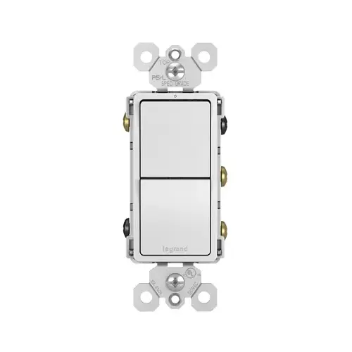Pass & Seymour Radiant Two Single Pole/3-Way Switches, White Pass & Seymour Radiant Two Single Pole/3-Way Switches, White