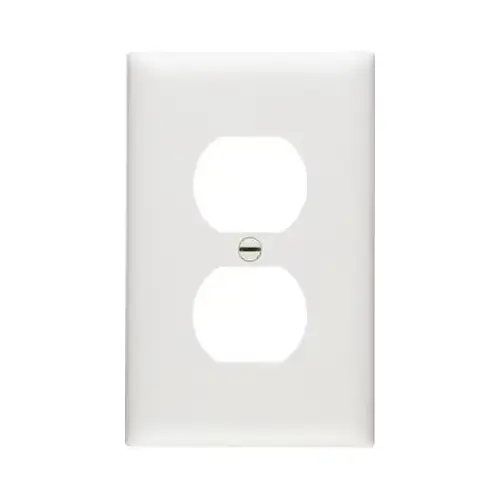 1-Gang Duplex Outlet Wall Plate, Nylon, White - pack of 10 1-Gang Duplex Outlet Wall Plate, Nylon, White - pack of 10