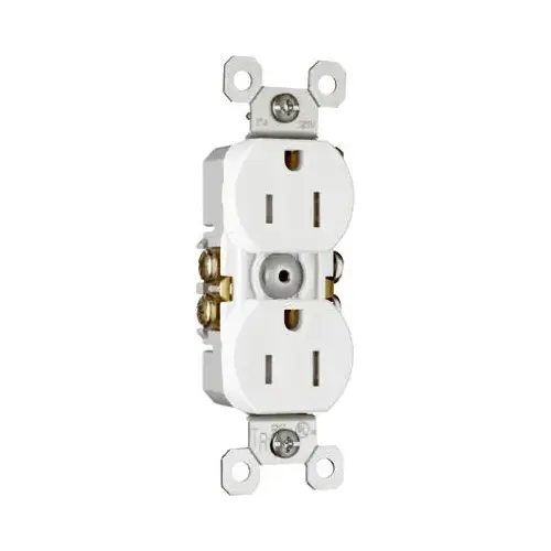 TradeMaster Duplex Receptacle, 2 -Pole, 15 A, 125 V, Push, Side Wiring, NEMA: 5-15R TradeMaster Duplex Receptacle, 2 -Pole, 15 A, 125 V, Push, Side Wiring, NEMA: 5-15R