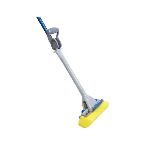 058MB-4 Roller Mop, Cellulose Sponge Mop Head, Steel Handle Blue/White 058MB-4 Roller Mop, Cellulose Sponge Mop Head, Steel Handle Blue/White