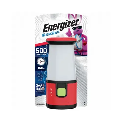 Weatheready Series Lantern, LED Lamp, Plastic, Black/Red Weatheready Series Lantern, LED Lamp, Plastic, Black/Red