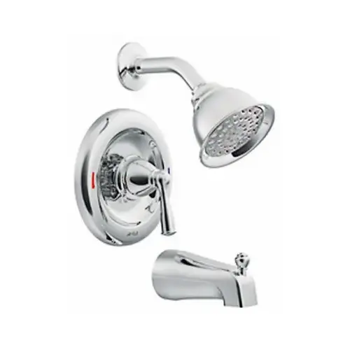 Banbury Series Tub and Shower Faucet, Standard Showerhead, 1.75 gpm Showerhead, Diverter Tub Spout, 1-Handle Chrome Plated Banbury Series Tub and Shower Faucet, Standard Showerhead, 1.75 gpm Showerhead, Diverter Tub Spout, 1-Handle Chrome Plated