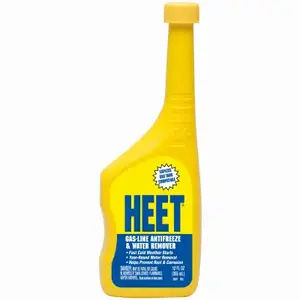 HEET 28201 Gas Line Anti-Freeze and Water Remover, 12 oz Bottle Pale Yellow