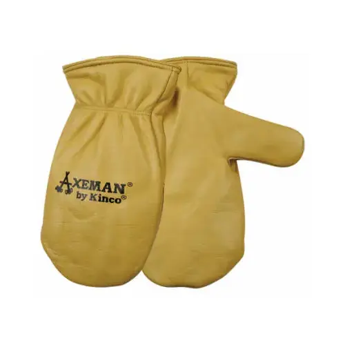 Mitt Shell Safety Gloves, Men's, XL, Wing Thumb, Easy-On Cuff, Cowhide Leather, Tan