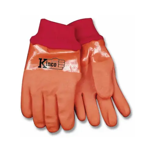 Winter Full Pvc Gloves, Acrylic Or Cotton Material, Thermal Acrylic Lining, Sandy Finish, Knit Wrist, Men'S Large Size, Amber Color Winter Full Pvc Gloves, Acrylic Or Cotton Material, Thermal Acrylic Lining, Sandy Finish, Knit Wrist, Men'S Large Size, Amber Color