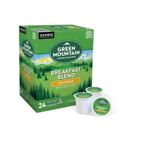 Breakfast Blend K-Cup Pod Box, Yes Caffeine, Light Roast Box - pack of 96