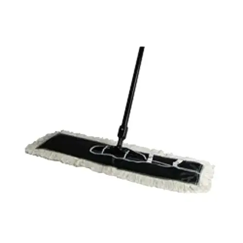 069-4 Dust Mop, Cotton Head, Steel Handle Black 069-4 Dust Mop, Cotton Head, Steel Handle Black