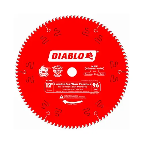 Circular Saw Blade, 12 in Dia, 1 in Arbor, 96-Teeth, Carbide Cutting Edge Perma-Shield Circular Saw Blade, 12 in Dia, 1 in Arbor, 96-Teeth, Carbide Cutting Edge Perma-Shield