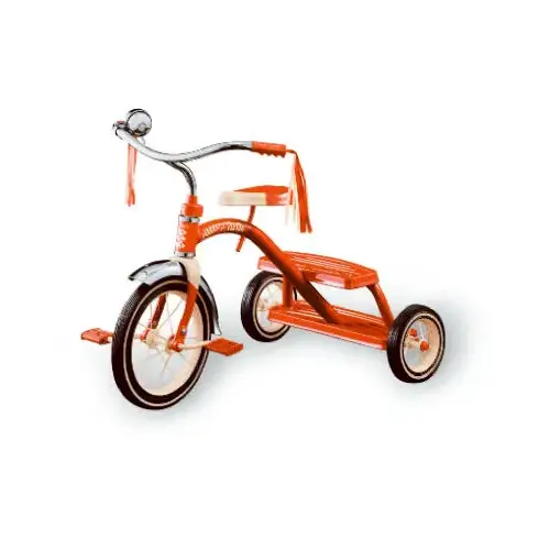 Dual Deck Tricycle, 2-1/2 to 5 years, Steel Frame, 12 x 1-1/4 in Front Wheel, 7 x 1-1/2 in Rear Wheel Red