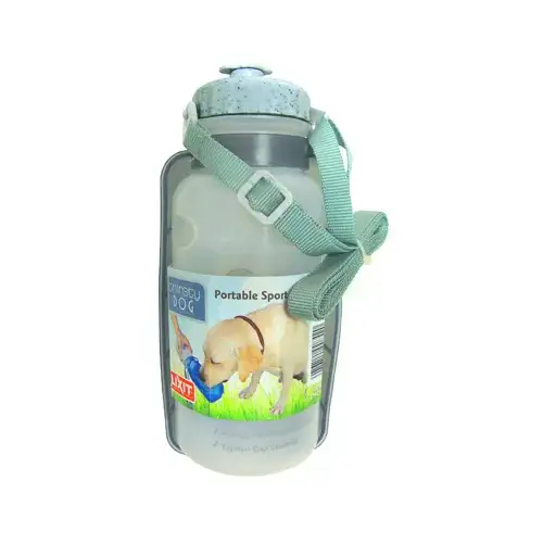 Portable Watering Bottle/Bowl Clear Plastic 20 oz For Dogs Clear Portable Watering Bottle/Bowl Clear Plastic 20 oz For Dogs Clear