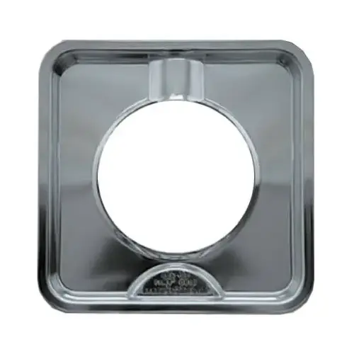 Gas Range Drip Pan, "I" Series Square, Chrome, 7.5 In. Gas Range Drip Pan, "I" Series Square, Chrome, 7.5 In.