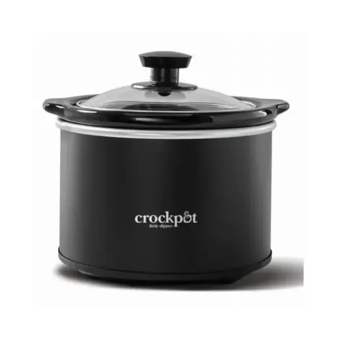 Round Slow Cooker With Removable Crock, Black, 1.5-Qt.