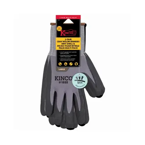 Palm Gloves Men's Indoor/Outdoor Gray L Gray Palm Gloves Men's Indoor/Outdoor Gray L Gray