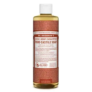 Dr. Bronner's CSEU16 Pure-Castile Liquid Soap 18-in-1 Organic Eucalyptus Scent 16 oz