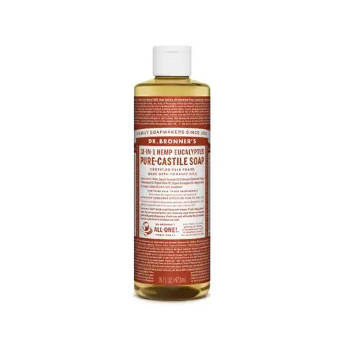 Pure-Castile Liquid Soap 18-in-1 Organic Eucalyptus Scent 16 oz