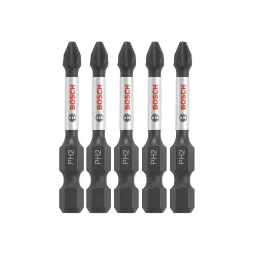 Impact Tough Power Bit, #2 Phillips, 2 In., 5-Pk. Impact Tough Power Bit, #2 Phillips, 2 In., 5-Pk.