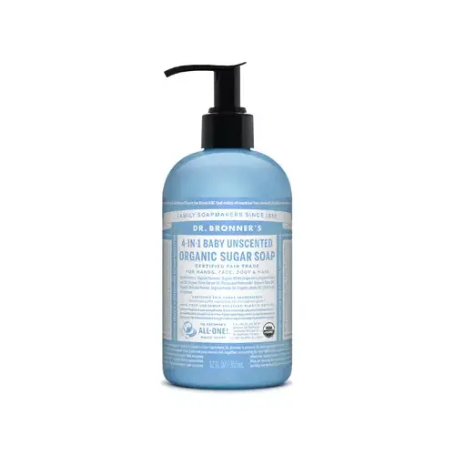 Sugar Soap Dr. Bronner's 4-in-1 Baby Organic No Scent 12 oz Sugar Soap Dr. Bronner's 4-in-1 Baby Organic No Scent 12 oz