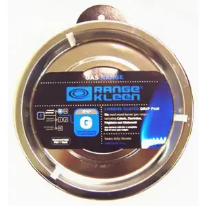 Range Kleen RGP300 Gas Range Drip Pan, "G" Series, Chrome, 8.25 In. Round