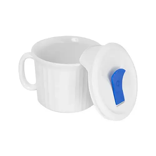 MUG SOUP VNTD LID FRN WHT 20OZ White MUG SOUP VNTD LID FRN WHT 20OZ White