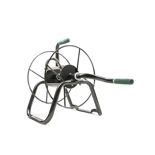 Hose Reel 75 ft. Silver Free Standing Silver