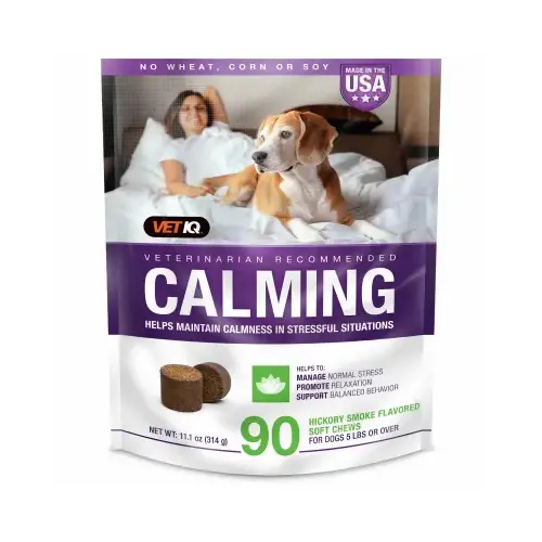 Calming Soft Chew Treats for Dogs, Hickory Smoke Flavored, 90 Count, 11.1-oz.