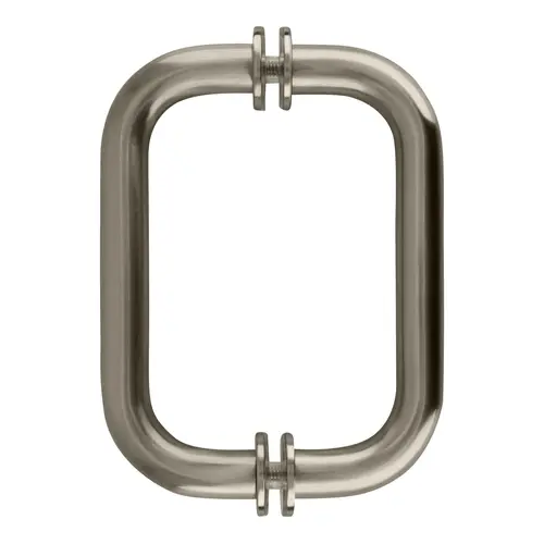Brushed Nickel 6" BM Series Tubular Back-to-Back Pull Handle