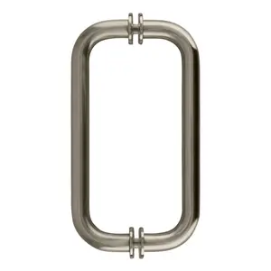 CRL BM8X8BN Brushed Nickel 8" BM Series Tubular Back-to-Back Pull Handle