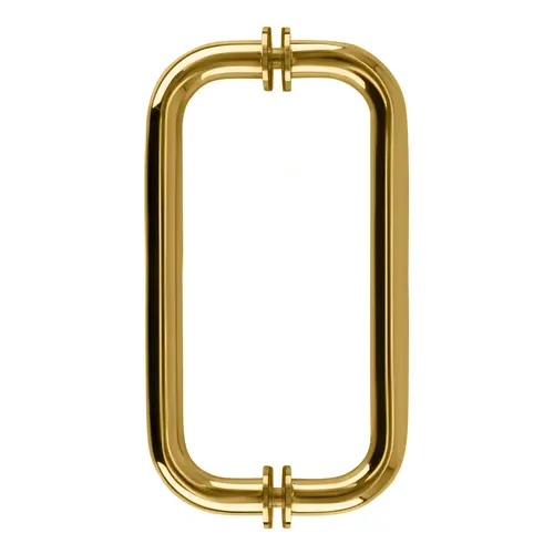Polished Brass 8" BM Series Tubular Back-to-Back Pull Handle