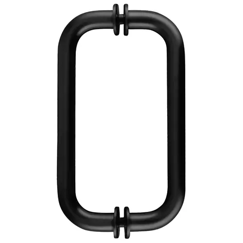 BM Series 8" Tubular Back-To-Back Pull Handle, Brass Material, 8" Center To Center, Matte Black Finish