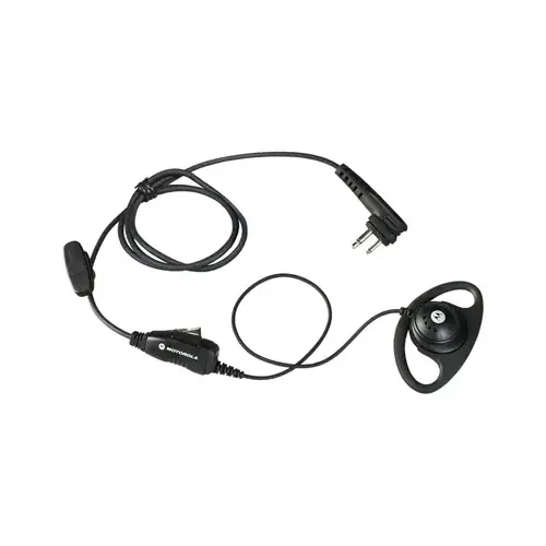 D-Ring Earpiece W/ Inline Ptt Black D-Ring Earpiece W/ Inline Ptt Black