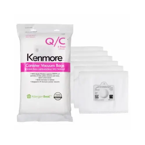 Hepa Canister Vacuum Bags - pack of 6