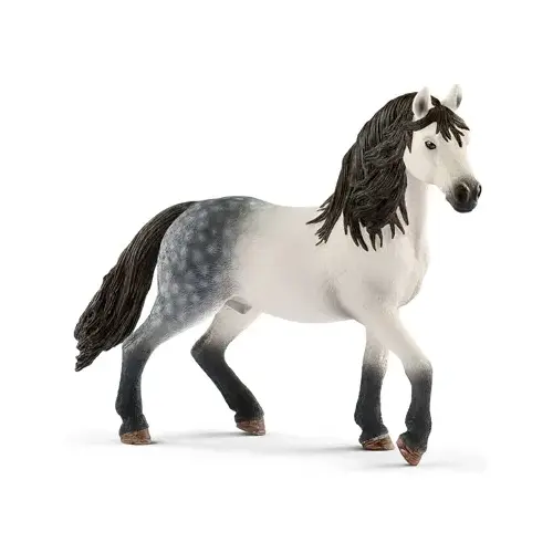 White & Black Andalusian Mare Toy Animal Figure, Ages 3 & Up