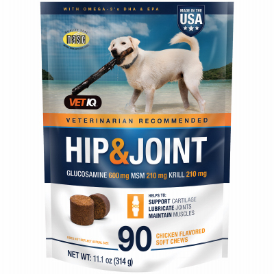 SERGEANT'S PET 00124 Hip & Joint Supplement for Dogs, Chicken Flavored Soft Chews, 11.1-oz., 90 Count