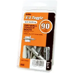 E-Z Ancor 25220 100 lbs. Philips Pan Head Heavy-Duty Toggle LockSelf Drilling Drywall Anchors with Screws - pack of 10