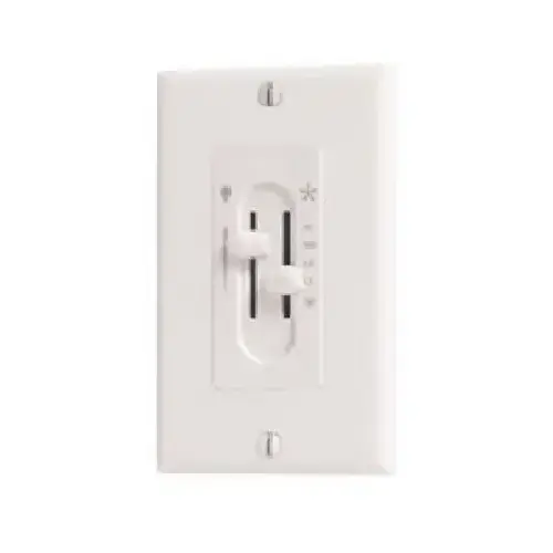 Ceiling Fan/Light Control, 3-Speed Dual Slide White