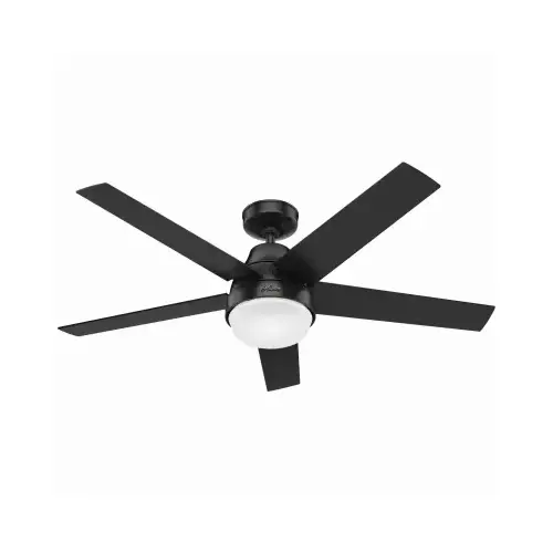 Aerodyne Smart Wi-Fi Ceiling Fan, LED Light, Matte Black, 52-In. Aerodyne Smart Wi-Fi Ceiling Fan, LED Light, Matte Black, 52-In.