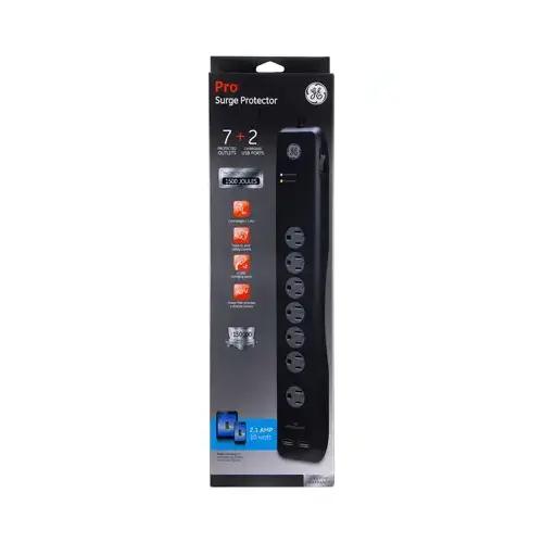 2-USB / 7-Outlet Surge Protector 2-USB / 7-Outlet Surge Protector