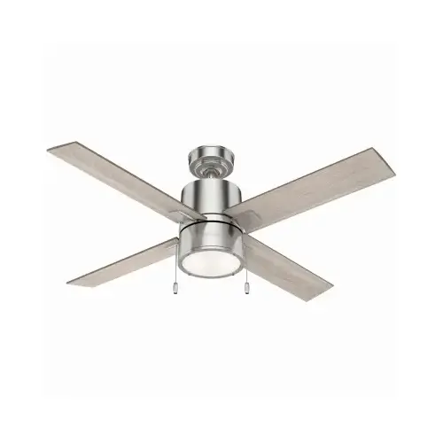 Beck Ceiling Fan, LED Light, Brushed Nickel, 52-In. Beck Ceiling Fan, LED Light, Brushed Nickel, 52-In.