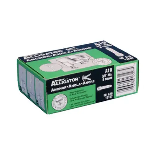 Alligator Masonry Anchors, Flush Mount, 3/8-In - pack of 50