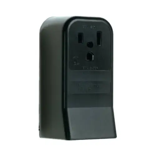 Straight Blade Power Outlet Receptacle, 2 -Pole, 250 V, 50 A, NEMA: NEMA 6-50, Black Straight Blade Power Outlet Receptacle, 2 -Pole, 250 V, 50 A, NEMA: NEMA 6-50, Black