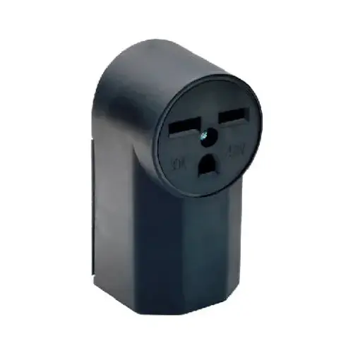 Power Outlet, Surface-Mount, Black, 250-Volt, 30-Amp Power Outlet, Surface-Mount, Black, 250-Volt, 30-Amp