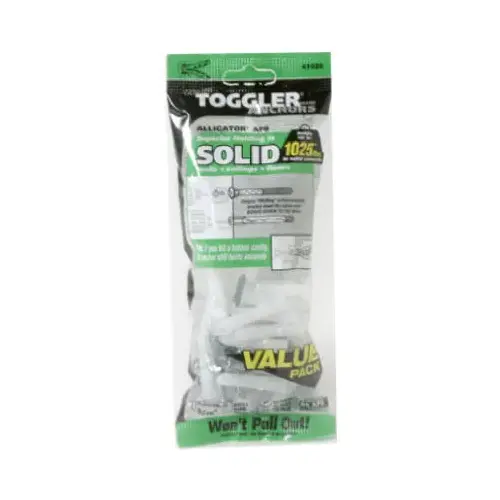 ALLIGATOR AF8 5/16 in. Dia 1-9/16 in. L #8 to #14 Threads Plastic Screw Anchor with Flanged - pack of 20