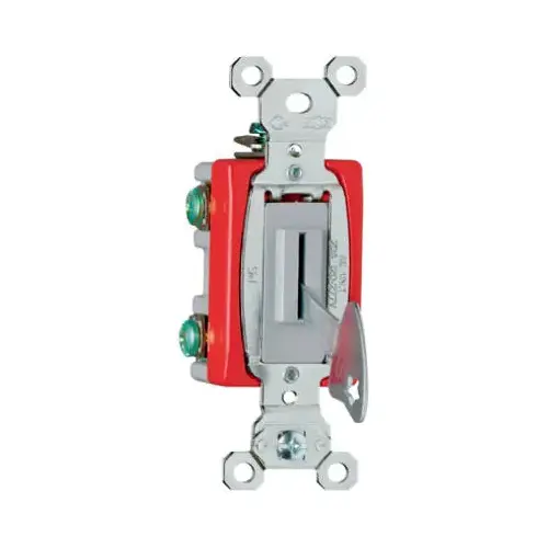 Heavy-Duty Keyed Switch, Single-Pole Toggle, 20A Gray Heavy-Duty Keyed Switch, Single-Pole Toggle, 20A Gray