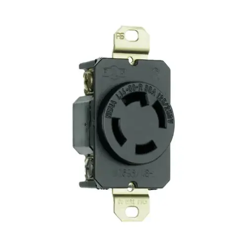 Locking Outlet, Black, NEMA L14-30r, 125/250-Volt Locking Outlet, Black, NEMA L14-30r, 125/250-Volt