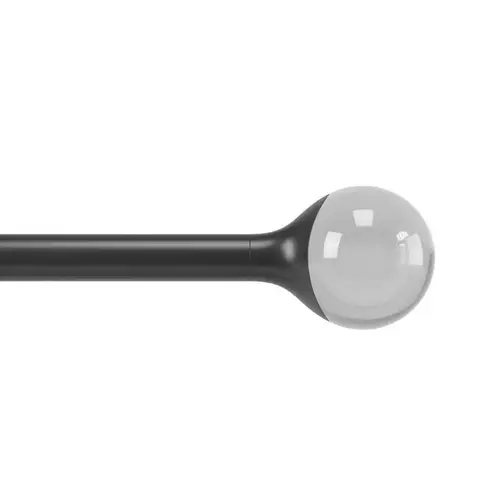 Curtain Rod Orba Matte Black 72" L X 144" L Matte - pack of 2 Curtain Rod Orba Matte Black 72" L X 144" L Matte - pack of 2