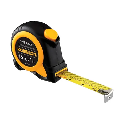 Tape Rule Self Lock Speed Mark 16 ft. L X 1" W Black/Yellow - pack of 4